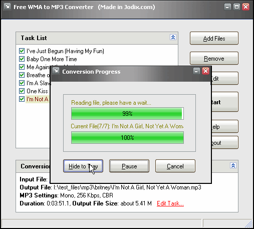 monarki mølle drivende Free WMA to MP3 Converter - Freeware convert WMA to MP3.